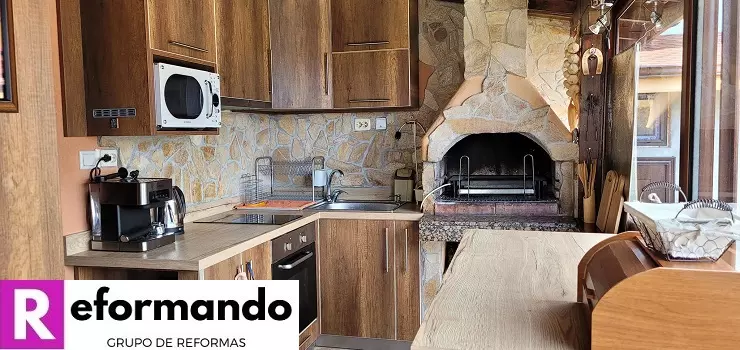 cocina para casas de piedra